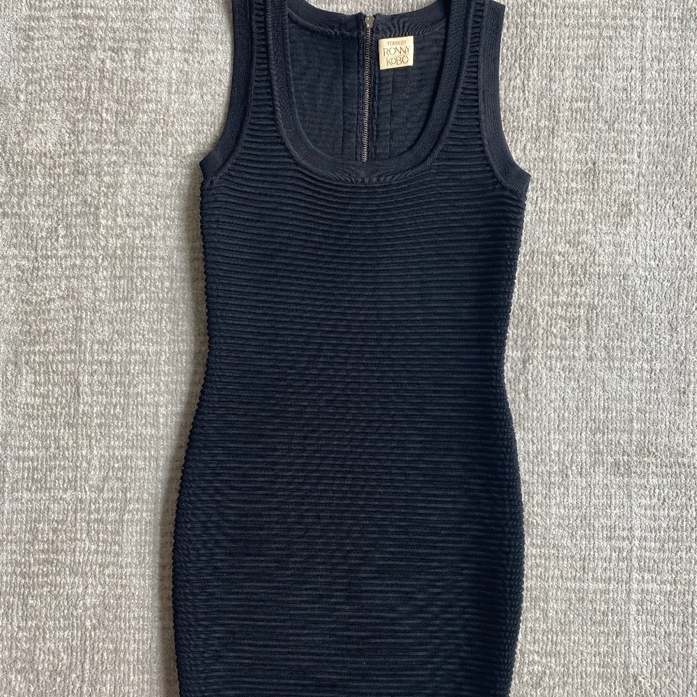 Torn by Robby Kono Black Bandage Dress